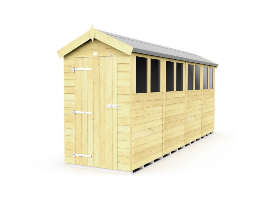 4ft x 16ft Apex Shed