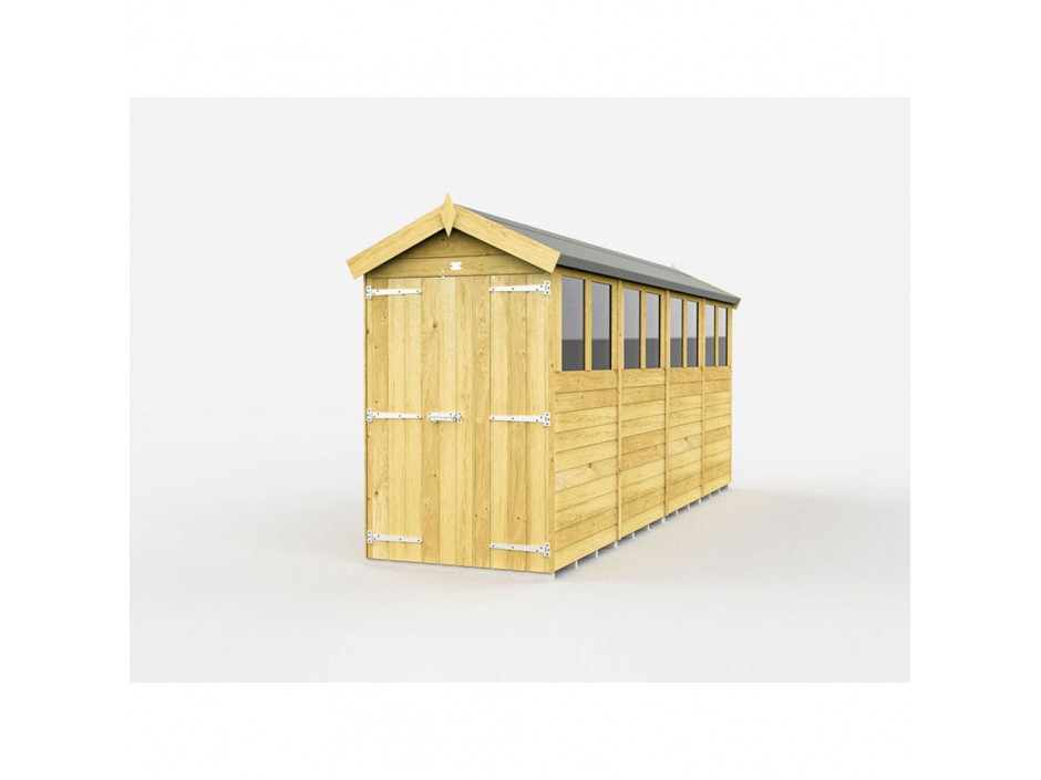 4ft x 16ft Apex Shed