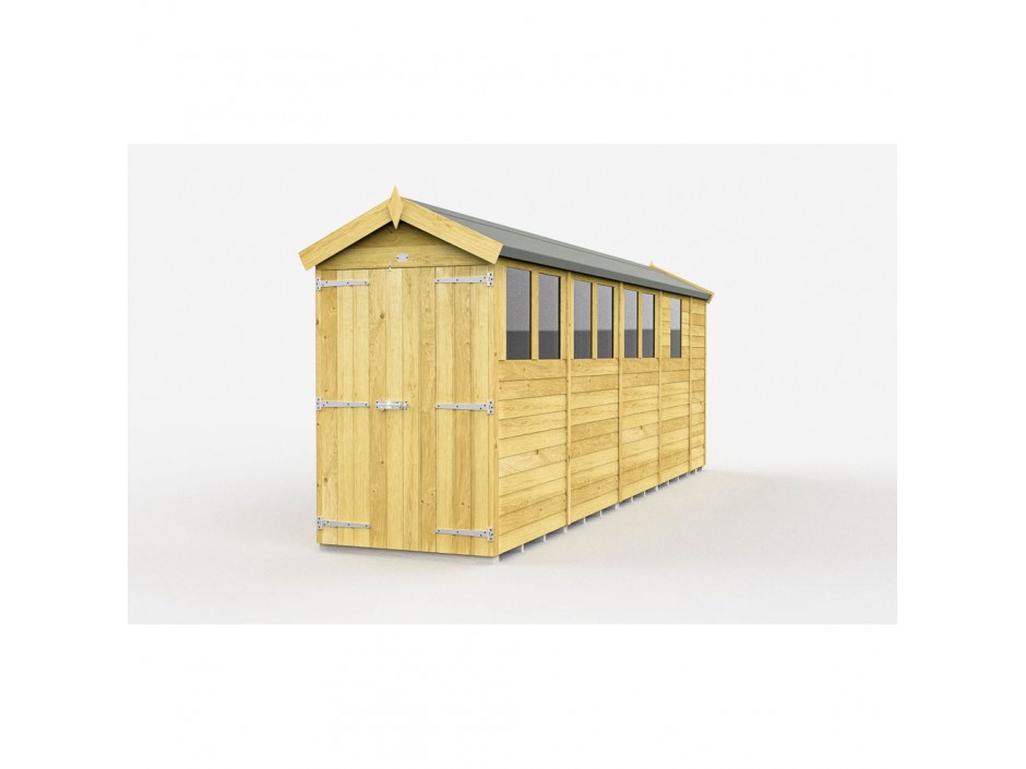 4ft x 17ft Apex Shed