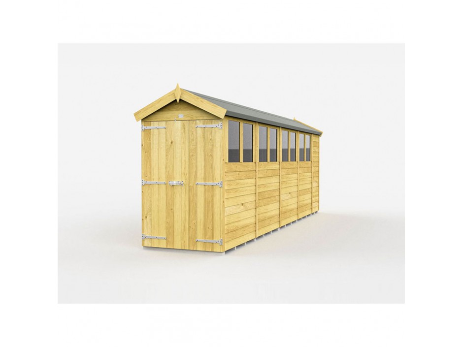 4ft x 18ft Apex Shed