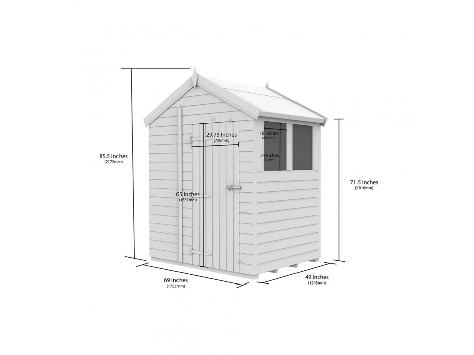 6ft x 4ft Apex Shed