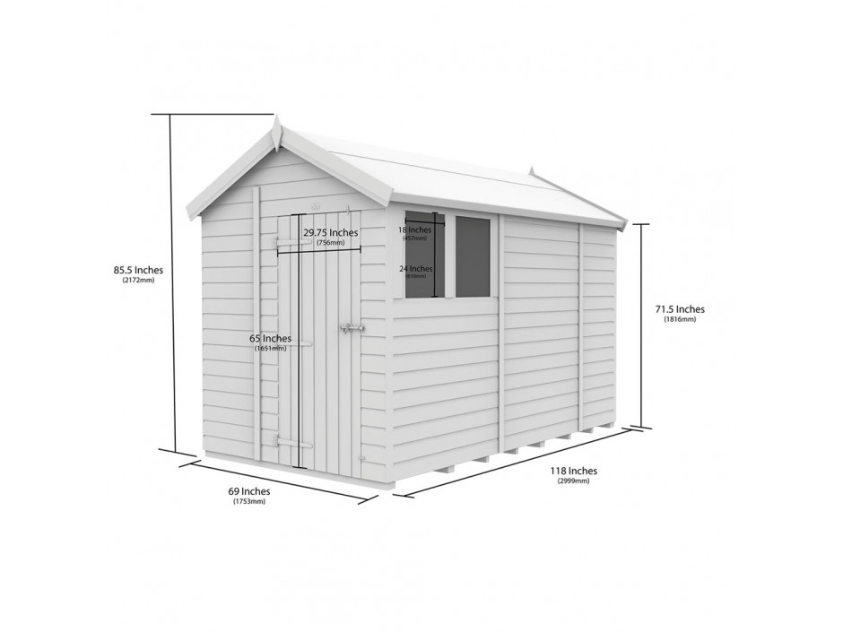 6ft x 10ft Apex Shed