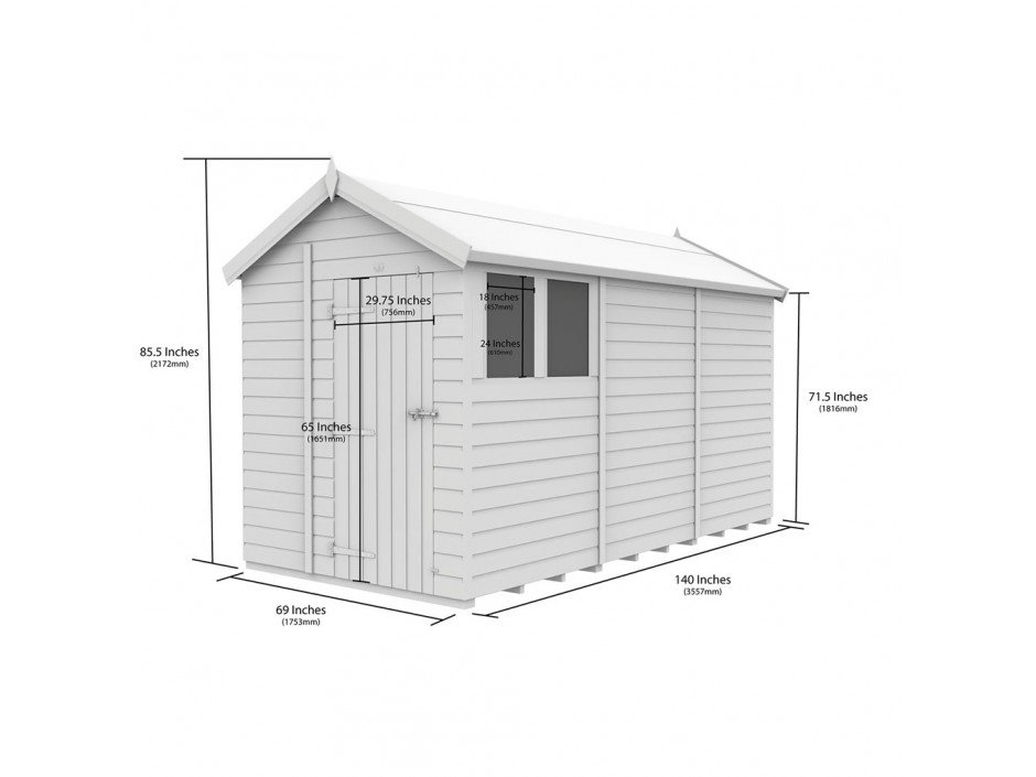 6ft x 12ft Apex Shed