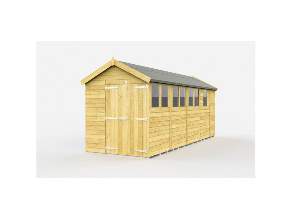 6ft x 17ft Apex Shed