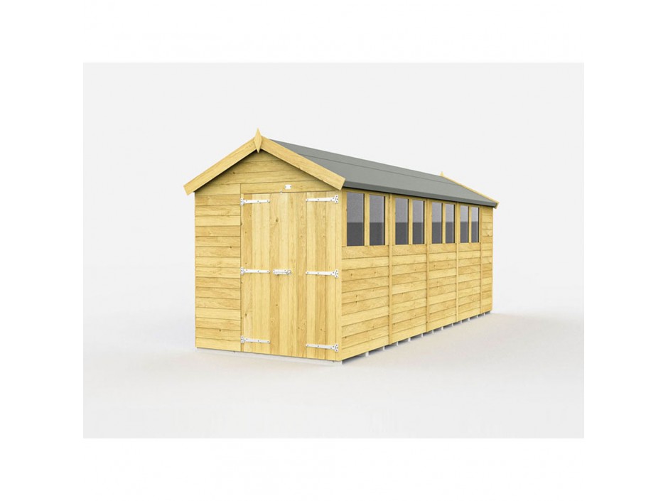 6ft x 18ft Apex Shed