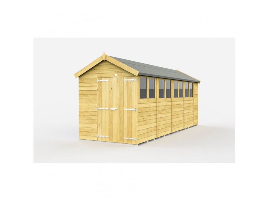 6ft x 19ft Apex Shed