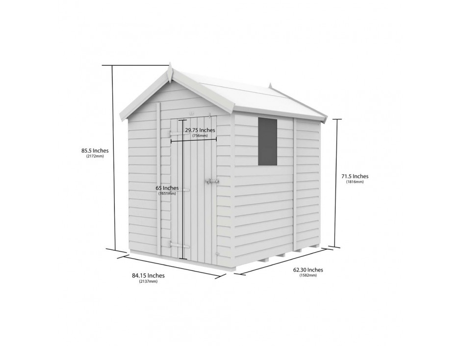 7ft x 5ft Apex Shed