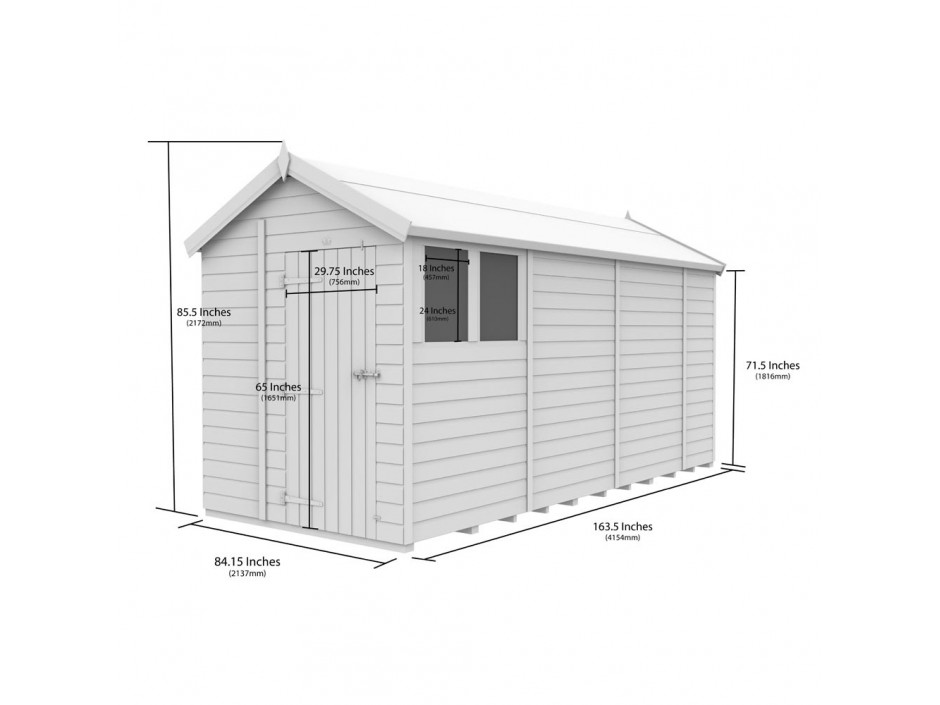 7ft x 14ft Apex Shed