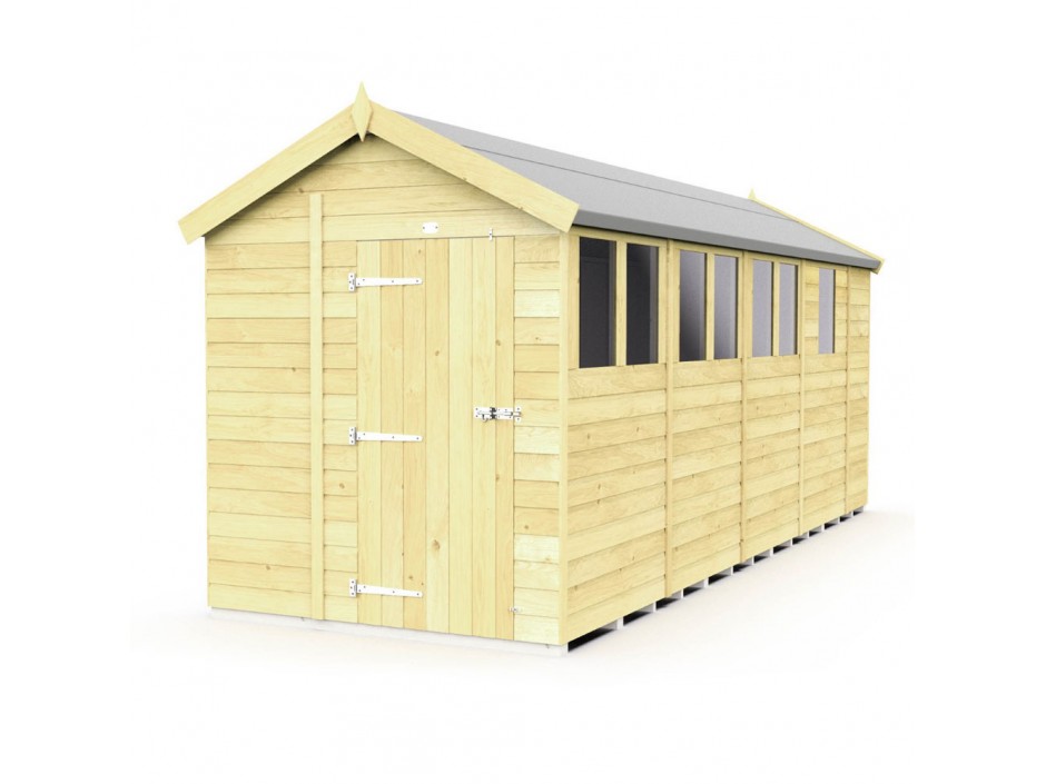 7ft x 17ft Apex Shed