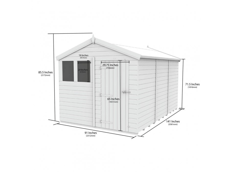 8ft x 12ft Apex Shed