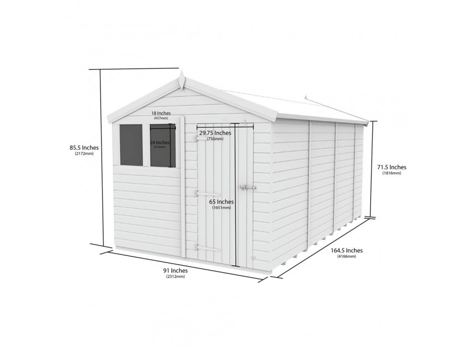 8ft x 14ft Apex Shed