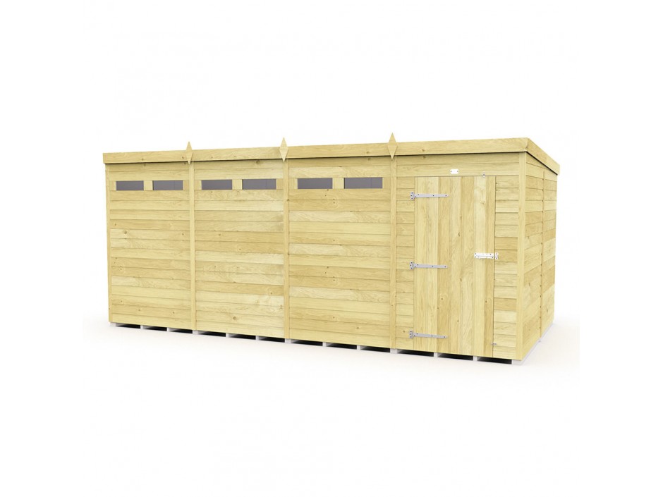 16ft x 8ft Pent Security Shed