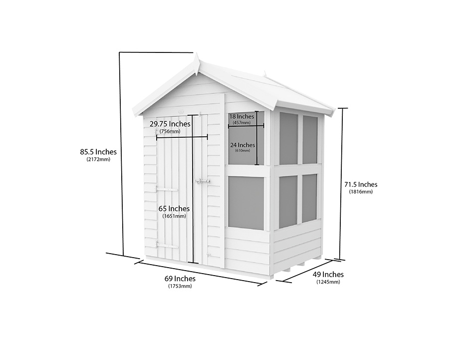 6ft x 4ft Apex Potting Shed