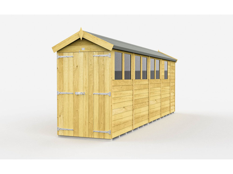 4ft x 17ft Apex Shed