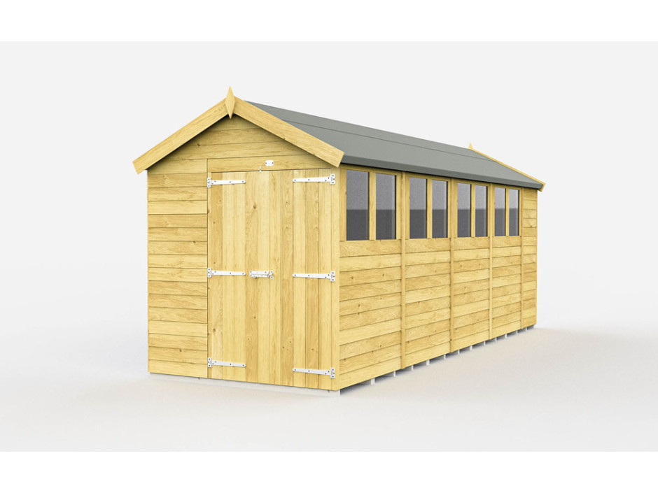 6ft x 19ft Apex Shed