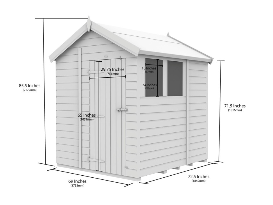 6ft x 6ft Apex Shed