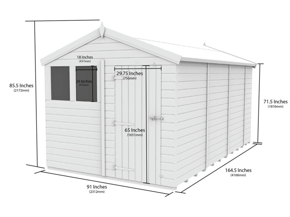 8ft x 14ft Apex Shed