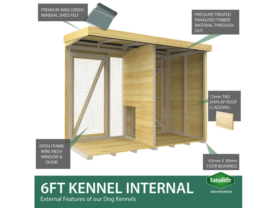 10ft X 4ft Dog Kennel and Run Full Height