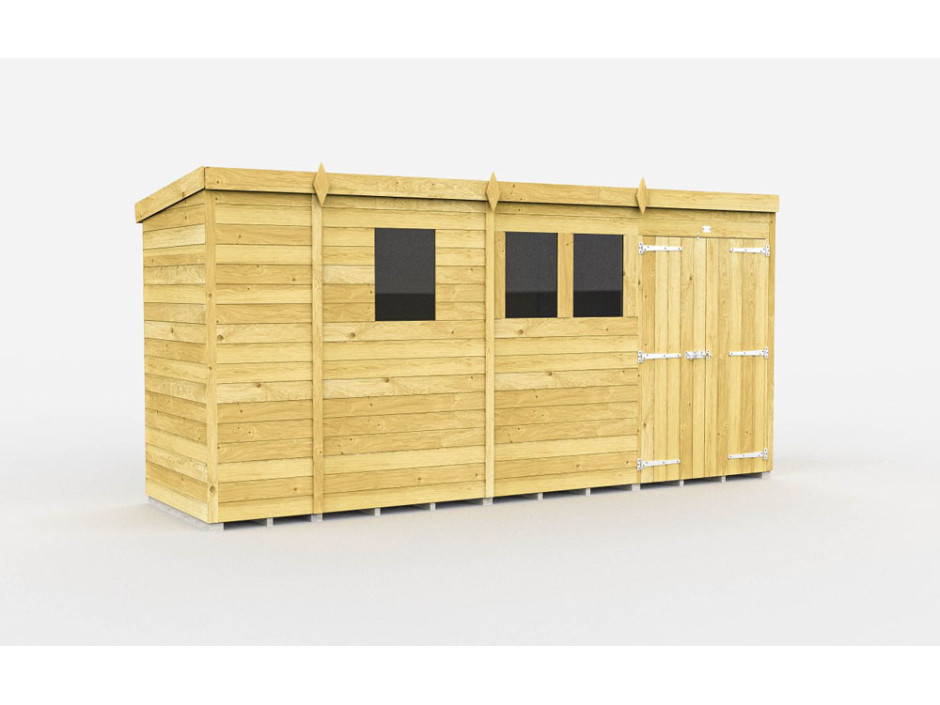 13ft x 4ft Pent Shed