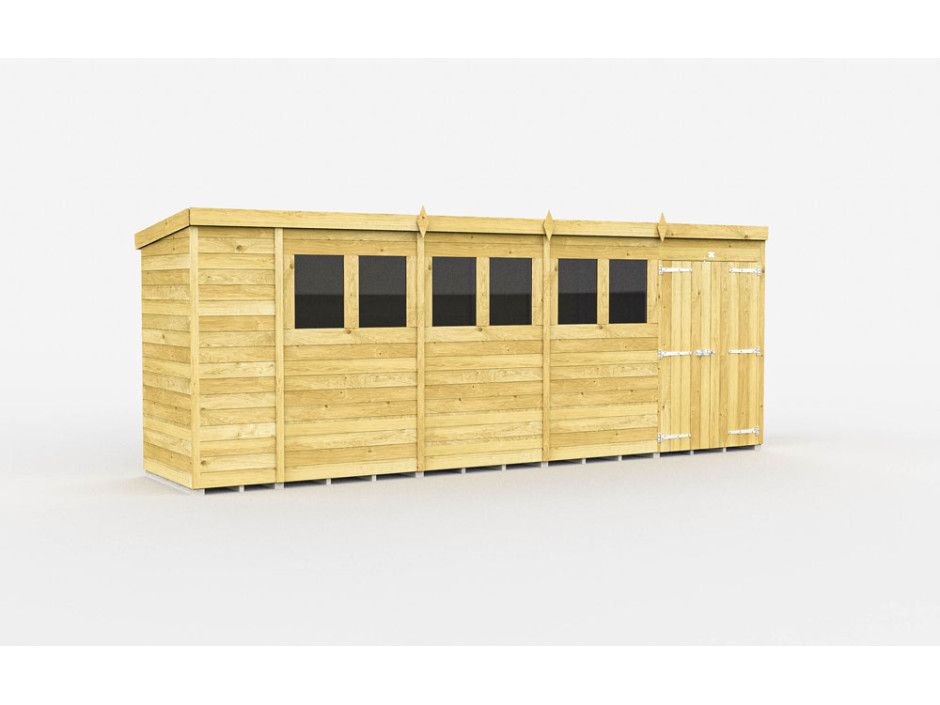 19ft x 4ft Pent Shed