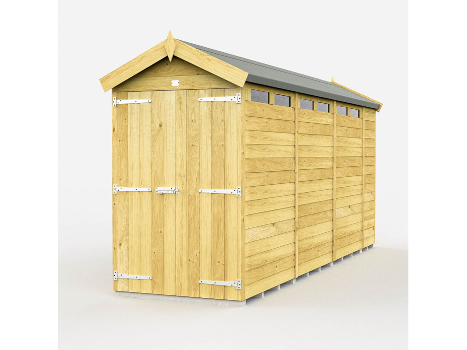 4ft x 14ft Apex Security Shed