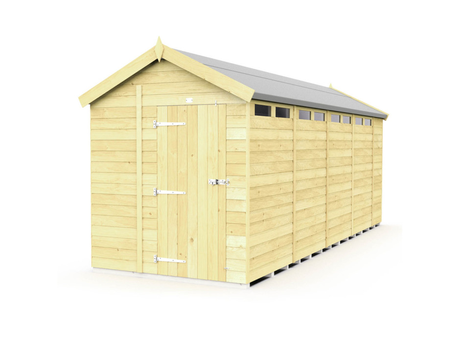 7ft x 19ft Apex Security Shed