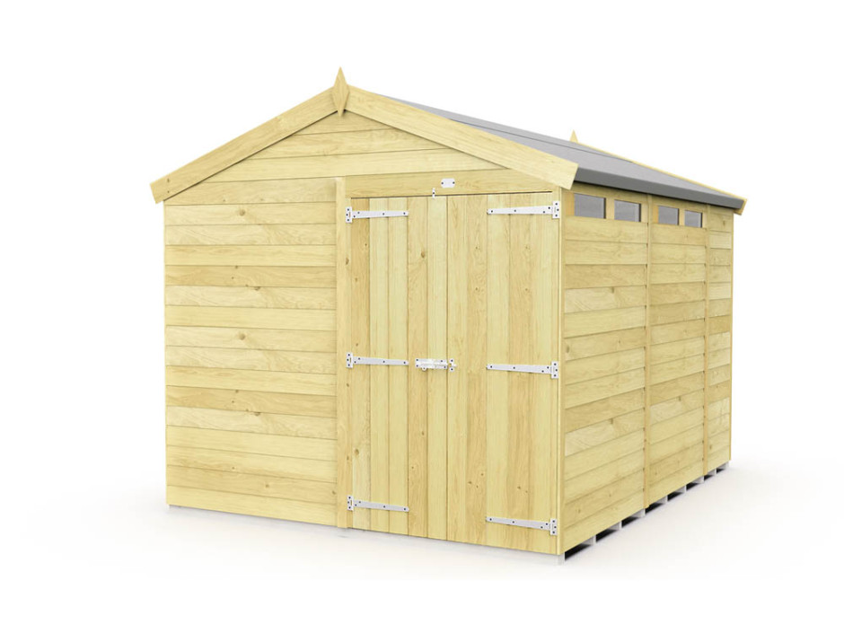 8ft x 10ft Apex Security Shed