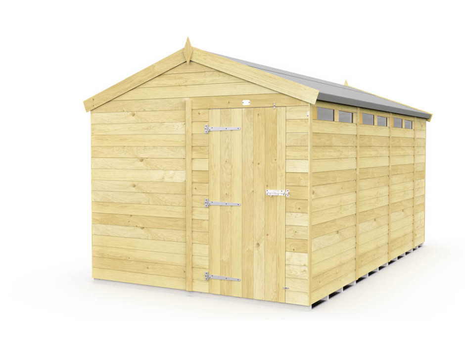 8ft x 15ft Apex Security Shed