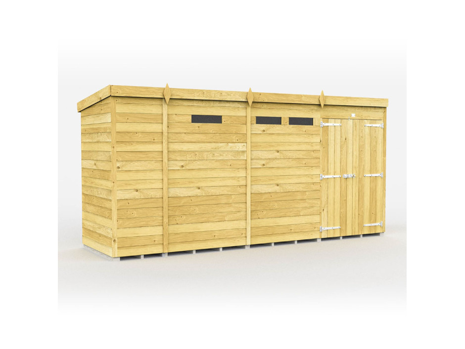 13ft x 4ft Pent Security Shed