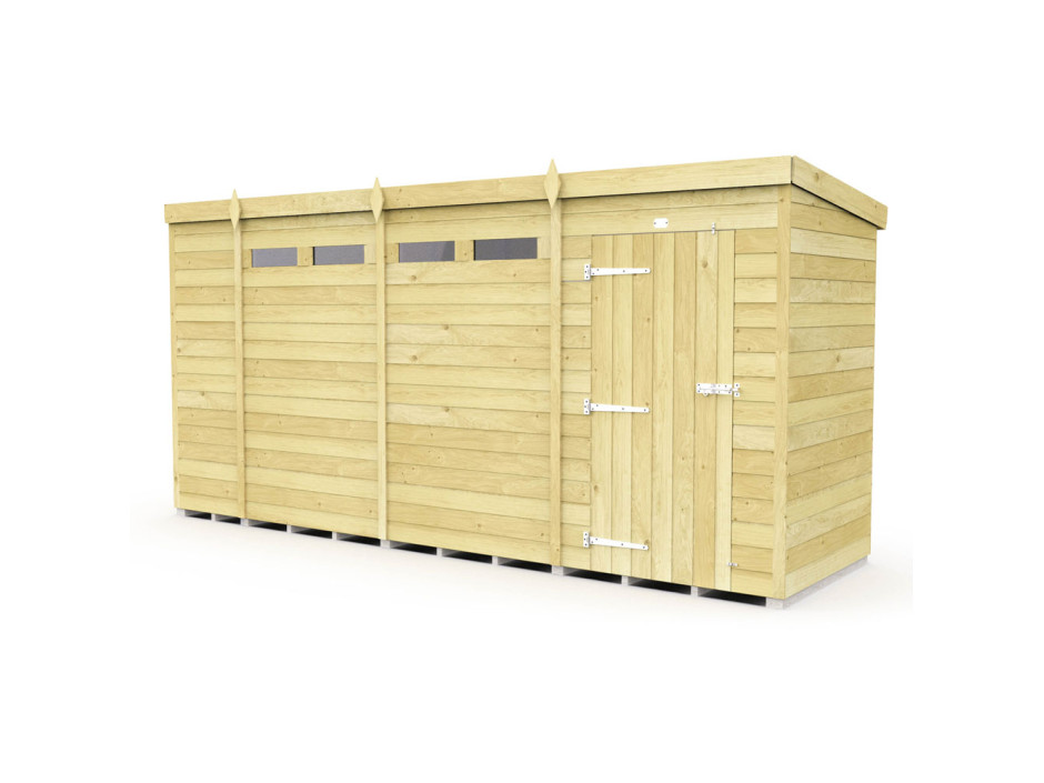 14ft x 4ft Pent Security Shed