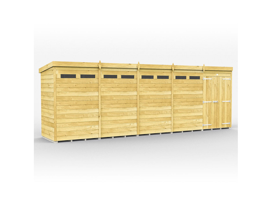 20ft x 4ft Pent Security Shed