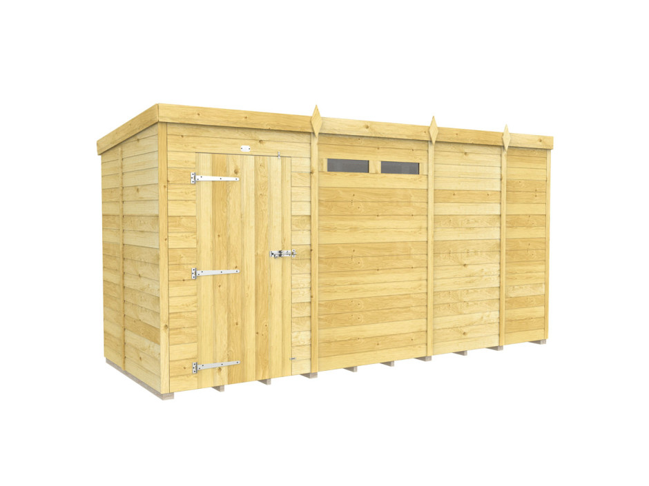 13ft x 5ft Pent Security Shed