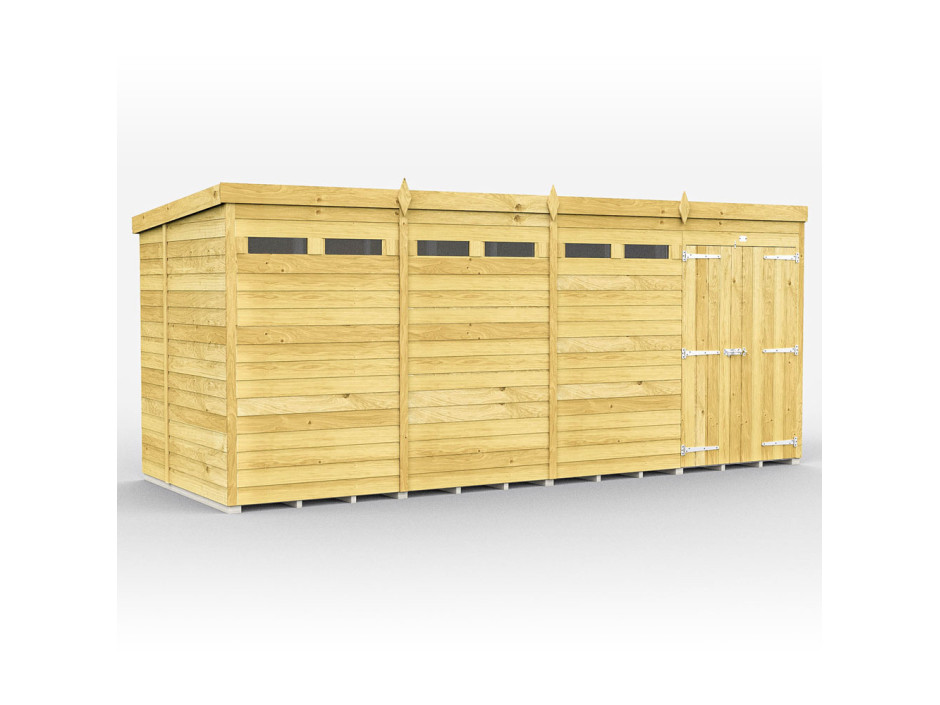 16ft x 6ft Pent Security Shed