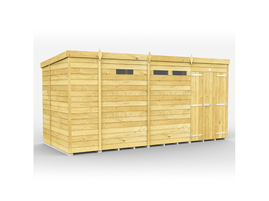 13ft x 7ft Pent Security Shed