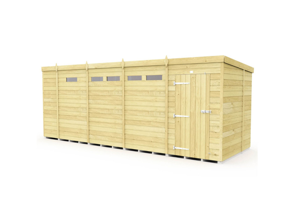 17ft x 7ft Pent Security Shed