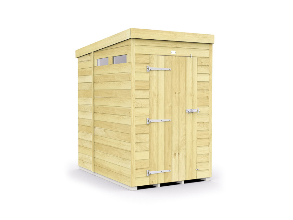 4ft x 7ft Pent Security Shed