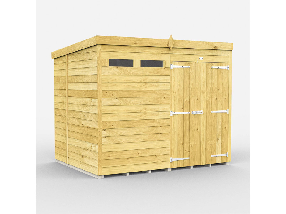 8ft x 7ft Pent Security Shed