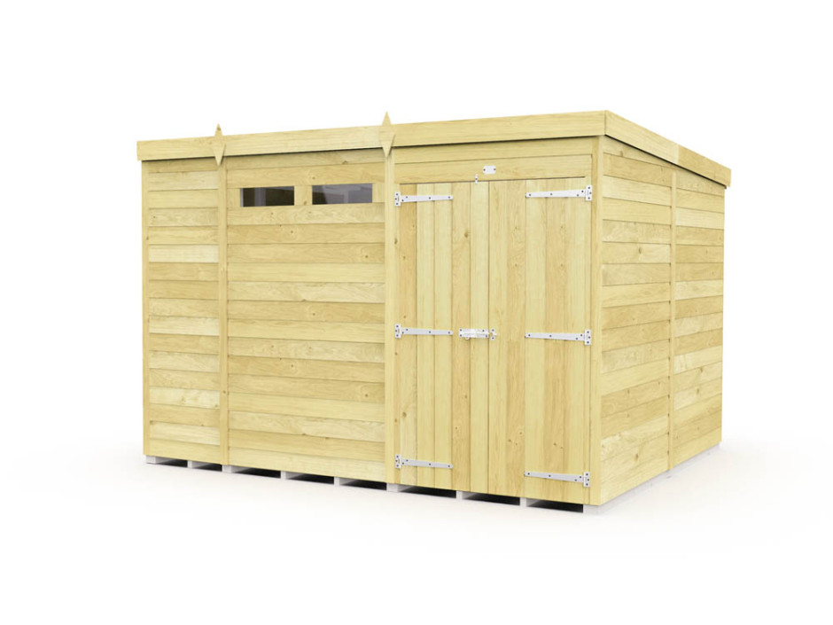 10ft x 8ft Pent Security Shed