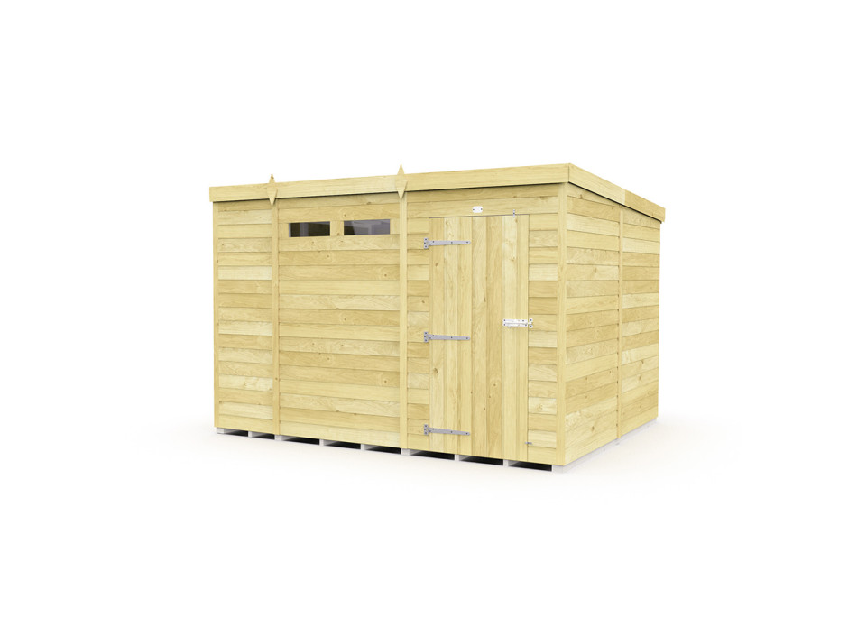 11ft x 8ft Pent Security Shed