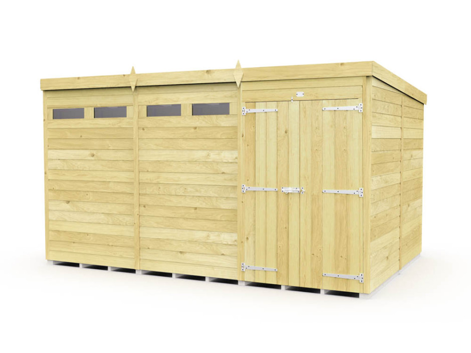 12ft x 8ft Pent Security Shed