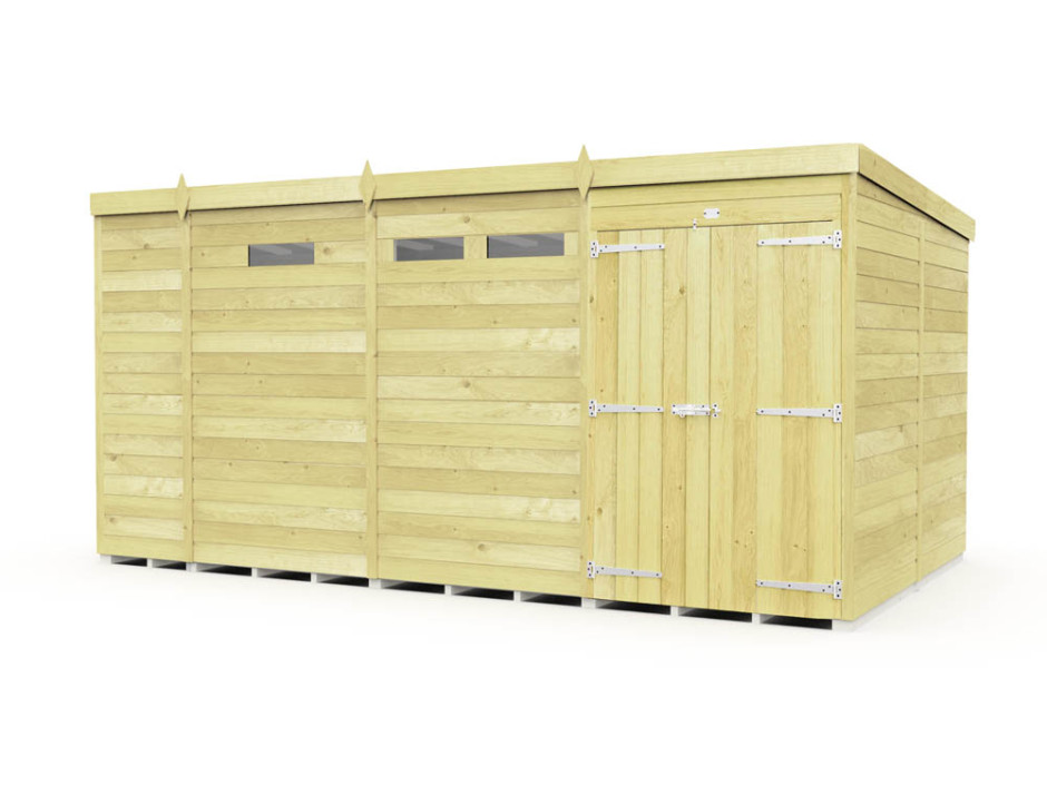 13ft x 8ft Pent Security Shed