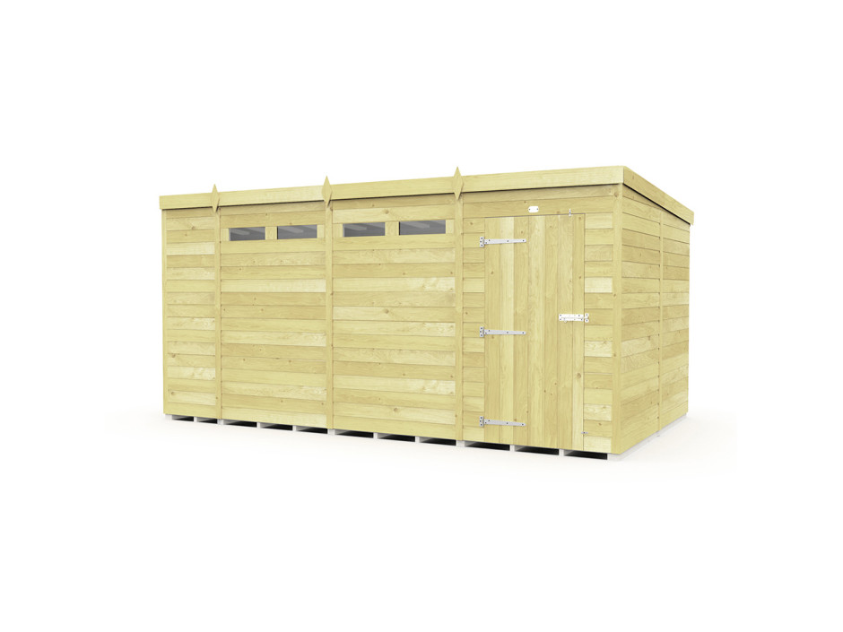 14ft x 8ft Pent Security Shed