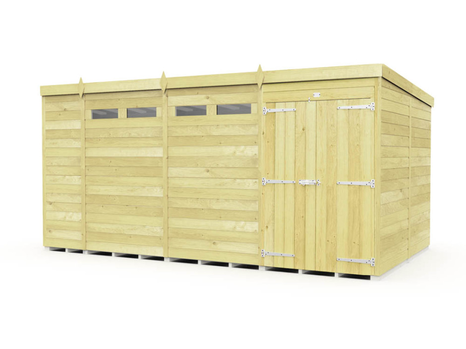 14ft x 8ft Pent Security Shed