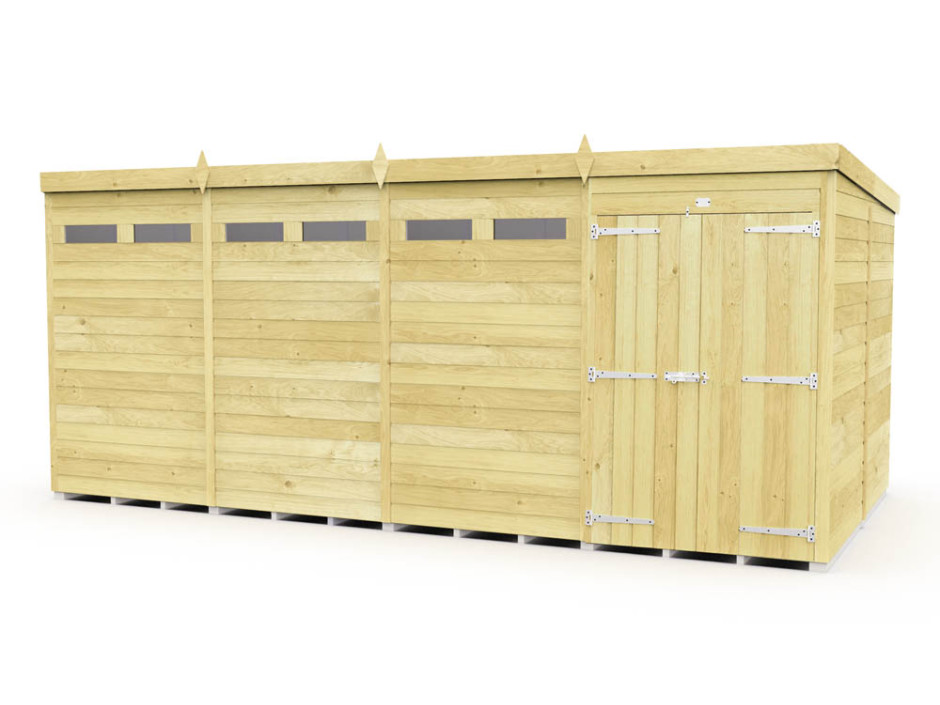 16ft x 8ft Pent Security Shed