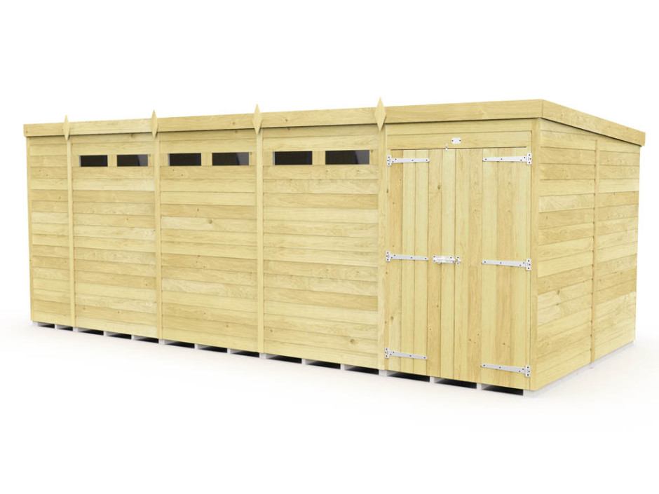 18ft x 8ft Pent Security Shed