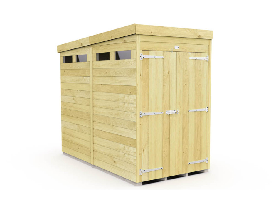 4ft x 8ft Pent Security Shed