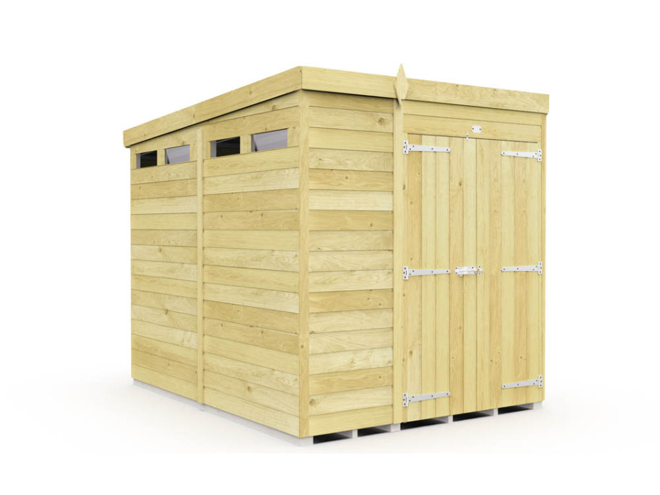 6ft x 8ft Pent Security Shed