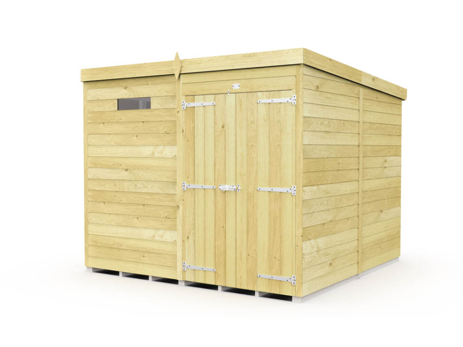 7ft x 8ft Pent Security Shed