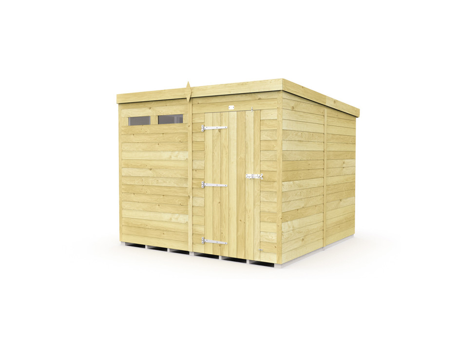 8ft x 8ft Pent Security Shed