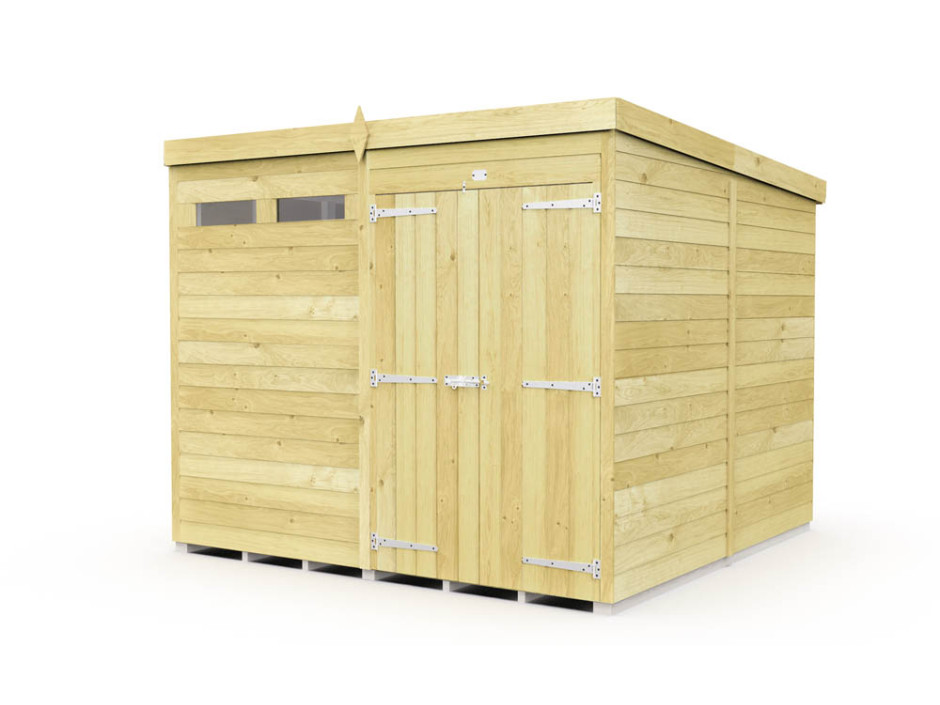 8ft x 8ft Pent Security Shed